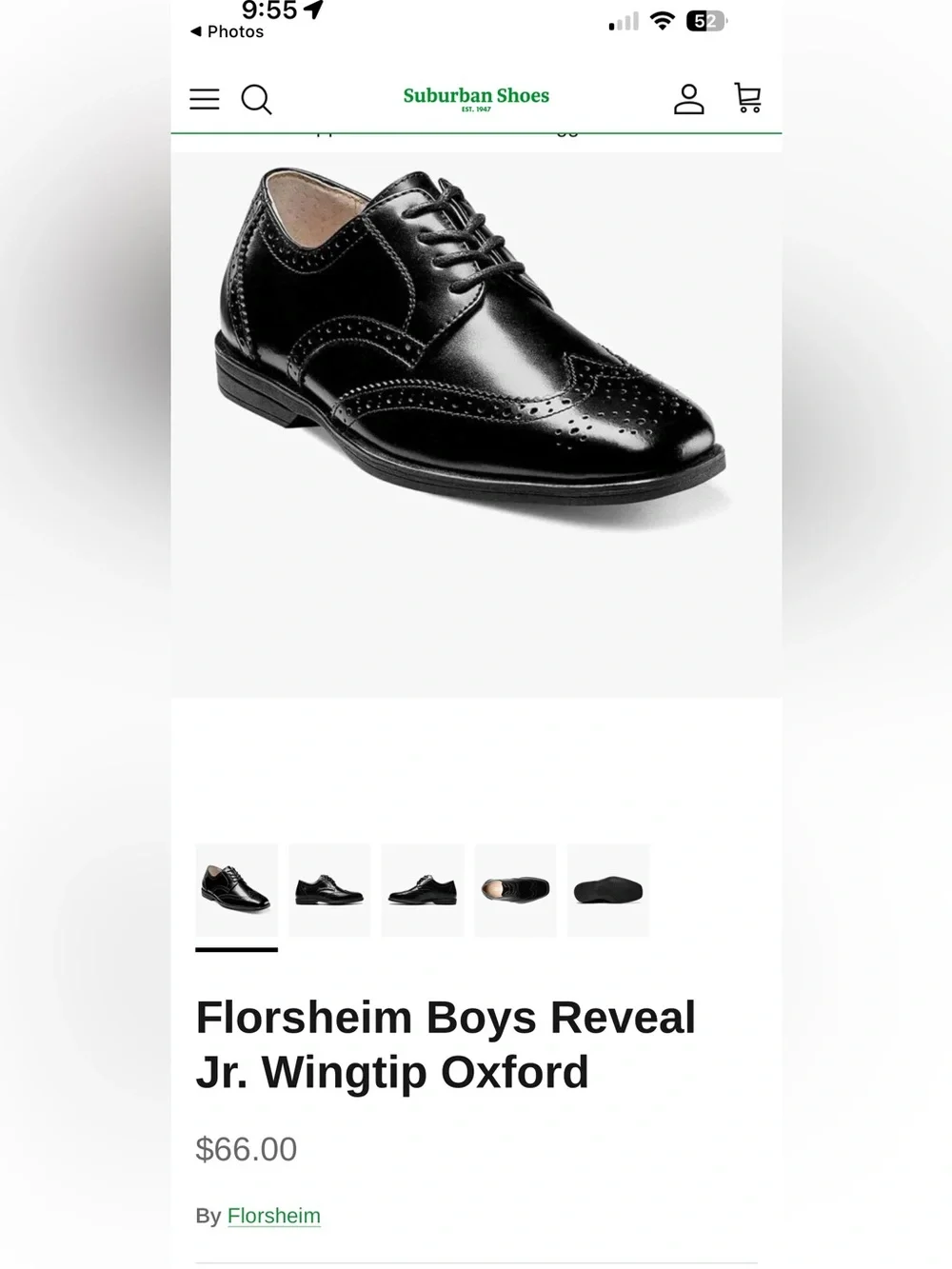 Florsheim Black Brogue Derby Lace-Up Shoes - Men